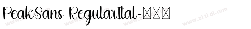 PeakSans RegularItal字体转换